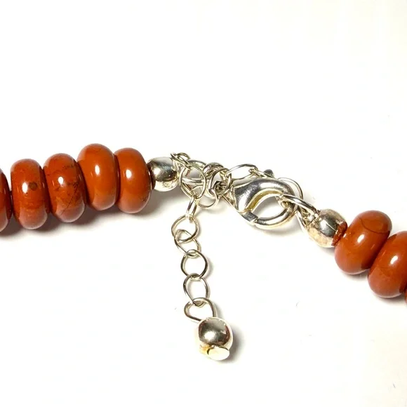 Red Jasper Graduated Disc Beaded Necklace - Picture 10 of 13